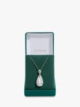 Jon Richard Cubic Zirconia Pear Drop Pendant Necklace, Silver