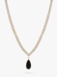 Jon Richard Cubic Zirconia Pear Drop Collar Necklace, Gold