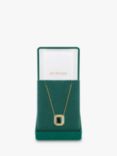 Jon Richard Emerald Crystal Baguette Pendant Necklace, Gold/Green