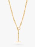 Jon Richard T Bar Long Drop Necklace, Gold