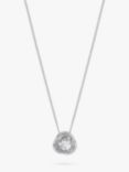 Jon Richard Crystal Halo Pendant Necklace, Silver