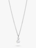 Jon Richard Crystal Infinity Pendant Necklace, Silver