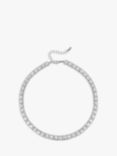 Jon Richard Crystal Baguette Collar Necklace, Silver