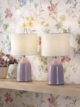 Laura Ashley Penny Ceramic Base Table Lamp, Set of 2