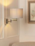 Laura Ashley Marlowe Swing Arm Wall Light, Polished Nickel