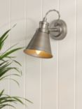 Laura Ashley Rufus Single Wall Light, Nickel