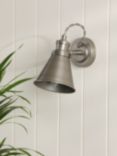 Laura Ashley Rufus Single Wall Light, Nickel