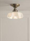 Laura Ashley Banham Semi-Flush Ceiling Light, Antique Brass