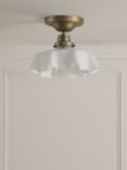 Laura Ashley Banham Semi-Flush Ceiling Light, Antique Brass