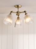 Laura Ashley Callaghan 3 Arm Semi-Flush Ceiling Light, Clear