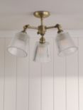 Laura Ashley Callaghan 3 Arm Semi-Flush Ceiling Light, Clear