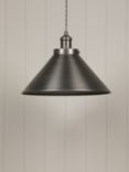 Laura Ashley Rufus Grande Ceiling Light, Nickel