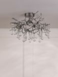 Laura Ashley Willow Semi Flush Ceiling Light, Pewter