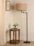 Laura Ashley Marlowe Swing Arm Floor Lamp, Black