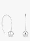 Simply Silver Polished Orb Flexible Drop Earrings, Silver