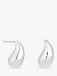 Simply Silver Polished Teardrop Earrings, Silver