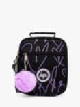 Hype Kids' Scribble Heart Lunch Bag, Black/Purple