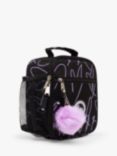 Hype Kids' Scribble Heart Lunch Bag, Black/Purple