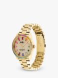 Coach Women's Preston Rainbow Crystal Bracelet Strap Watch, Gold