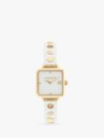 Coach Women's Cass Square Motif Resin Strap Watch