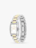 Coach Women's Reese Rectangular Crystal Bracelet Strap Watch, Gold/Silver