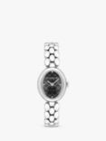 Coach Women's Sammy Oval Bracelet Strap Watch, Silver/Black