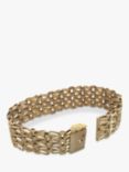 Vintage Fine Jewellery Pre-Loved 9ct Yellow Gold Flat Link Bracelet, Dated London 1989