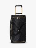 Dune Oriel 2-Wheel 55cm Cabin Holdall, Black Monogram