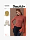 Simplicity Sleeve Top Sewing Pattern, SS3003