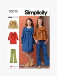 Simplicity Kids' Top & Dress Sewing Pattern SS3015A