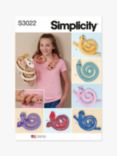 Simplicity Snake Soft Toy Sewing Pattern SS3022OS