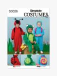 Simplicity Kids' Ladybug/Snail/Turtle Costume Sewing Pattern SS3026A