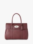 Mulberry Bayswater Heavy Grain Leather Tote Bag, Black Cherry