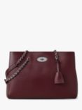 Mulberry Lily Small Classic Grain Leather Chain Handle Tote Bag, Black Cherry