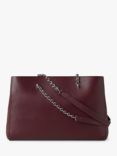 Mulberry Lily Small Classic Grain Leather Chain Handle Tote Bag, Black Cherry