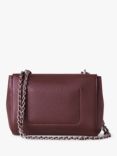 Mulberry Lily Heavy Grain Leather Chain Strap Shoulder Bag, Black Cherry