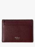 Mulberry Continental Small Classic Grain Leather Credit Card Slip, Black Cherry