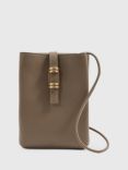 Reiss Vienna Leather Cross Body Phone Bag