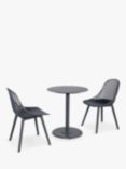 KETTLER Café Milano 2-Seater Garden Bistro Table & Chairs Set, Grey