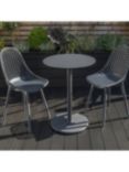 KETTLER Café Milano 2-Seater Garden Bistro Table & Chairs Set, Grey