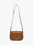 Radley Lulworth Road Leather Mini Flap Over Saddle Crossbody Bag, Indus Tan