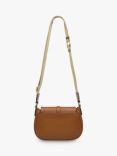 Radley Lulworth Road Leather Mini Flap Over Saddle Crossbody Bag, Indus Tan