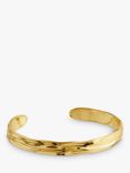 Orelia Organic Molten Bangle, Pale Gold