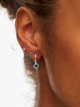 Orelia Swarovski Emerald Ear Party Earrings, Pack of 3, Silver