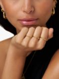 Orelia Multi Stack Ring Set, Pack of 6, Pale Gold