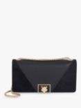 Dune Styled Panelled Shoulder Purse, Black