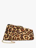 Dune Balancing Leather Leopard Clutch Bag, Multi