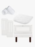 Gaia Baby Serena Bedside Crib Add-On Bundle, White/Walnut