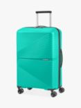 American Tourister Airconic 4-Wheel Spinner 67cm Medium Suitcase, Aqua Green