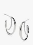 Monica Vinader Diamond Nura Medium Earrings, Silver